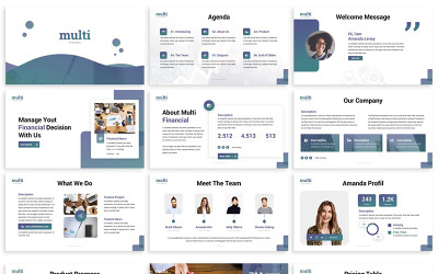 MultiFinance - Finansiell PowerPoint-mall