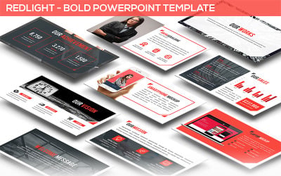 Redlight – жирний шаблон PowerPoint