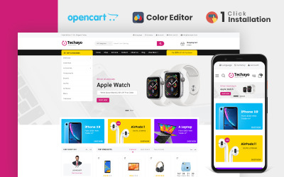 Шаблон OpenCart для магазина электроники Techayo