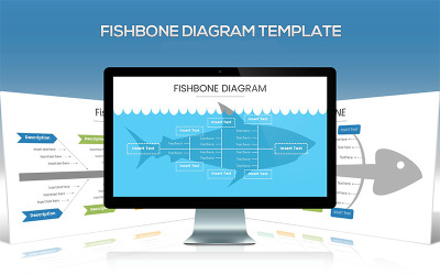 Szablon Fishbone Diagram PowerPoint