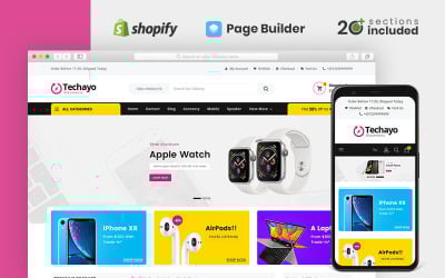 Tema de Shopify de la tienda de electrónica de Techayo
