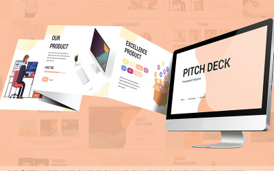 Absztrakt Pitchdeck PowerPoint sablon
