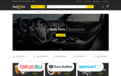 Autoric - Spare Parts Store OpenCart Template