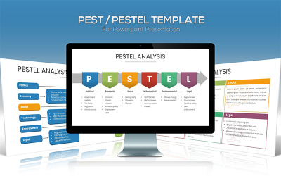Diagramma Pest / Pestel per modello PowerPoint
