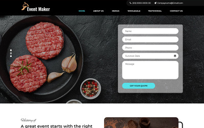 Event Maker - Szablon PSD usług cateringowych