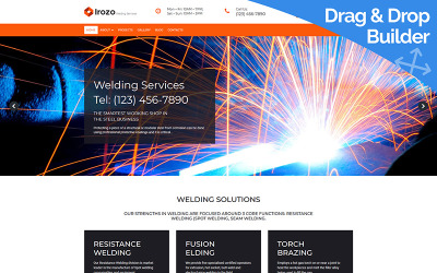 Moto CMS 3 Template namens "Irozo - Welding" #81899