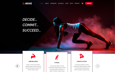 Mover | Modelo PSD de fitness e ginásio