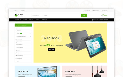 OpenCart Vorlage namens "Cazy - The Shopping Mall" #81872