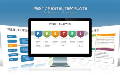 PowerPoint şablonu için Pest / Pest Diyagramı