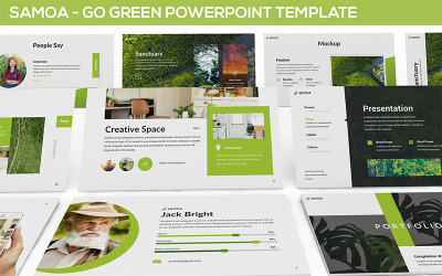 Samoa - modelo de PowerPoint de campanha verde