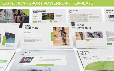 Ausstellung - Sport PowerPoint-Vorlage