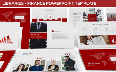 Бібліотеки – Фінансовий шаблон PowerPoint