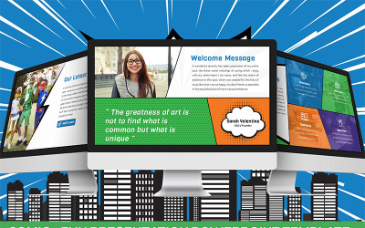 Comic - Szablon PowerPoint Fun Presentation