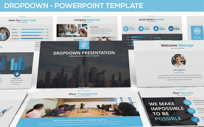 Dropdown-presentation PowerPoint-mall