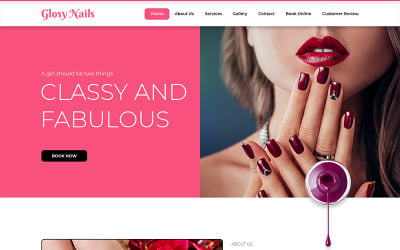 Glosynails - PSD шаблон маникюрного салона