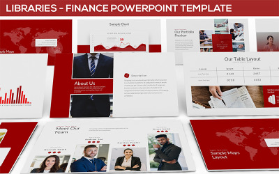 Knihovny - Finance PowerPoint šablona