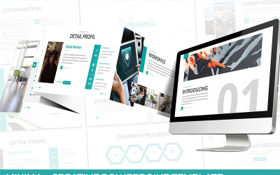 Minima - Minimal ve Yaratıcı PowerPoint şablonu