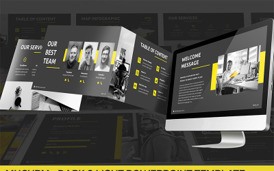 Mnchrm - Modello PowerPoint scuro e chiaro
