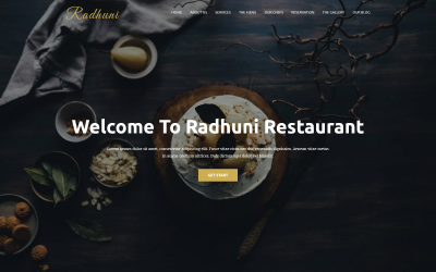 Radhuni - Modello Joomla 5 per attività di ristorazione