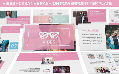 Vibbar - Kreativt mode PowerPoint-mall
