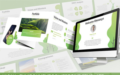 Hijau - Szablon środowiska PowerPoint
