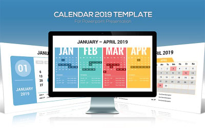 PowerPoint-Vorlage für den Kalender 2019