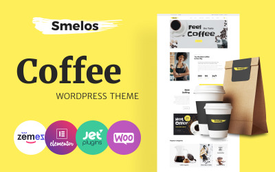 Smelos - Coffee Shop E-handel Classic Elementor WooCommerce-tema