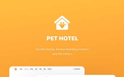 Tema de WordPress para hoteles de mascotas, alojamiento de animales y cuidadores de mascotas - PetHotel