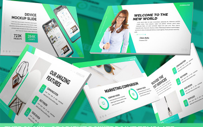 Everglow - Градиентный шаблон PowerPoint