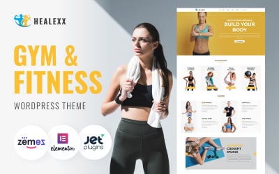 Healexx - Tema de WordPress Elementor para gimnasios y centros de fitness.