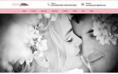 Kirsten - Bröllopsfotografering PSD-mall