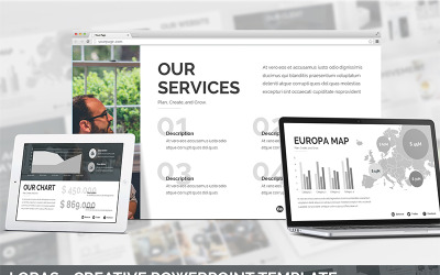 Loras – Kreatív PowerPoint sablon