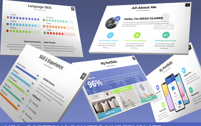 Mea – Portfólió PowerPoint sablon