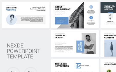 Nexde - шаблон Modern Simple Clean PowerPoint