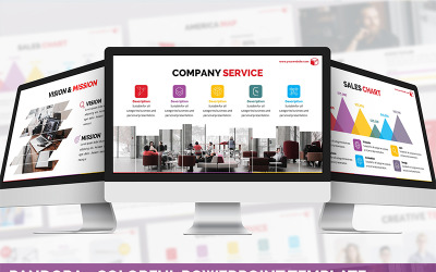 Pandora - kolorowy szablon PowerPoint