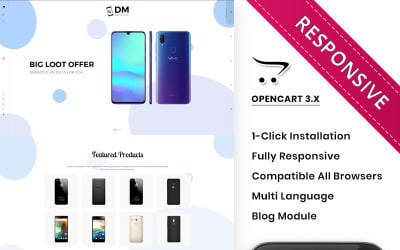 DM Collection Mobile Store responsywny szablon OpenCart