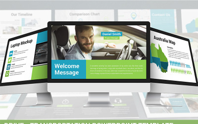 Dysk - Szablon programu PowerPoint z transportem