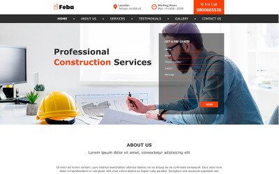Feba | Construction PSD Template