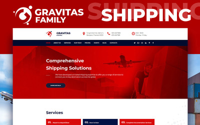 Gravitas - Shipping Company Moto CMS 3 Şablonu