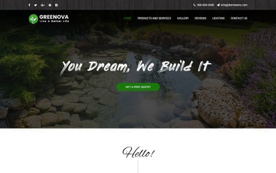 Greenova - PSD шаблон ландшафтных услуг