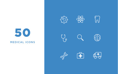Icon-Sammlungen Vorlage namens "Medical Line" #82266