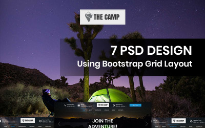 Le camp - Modèle PSD de camping