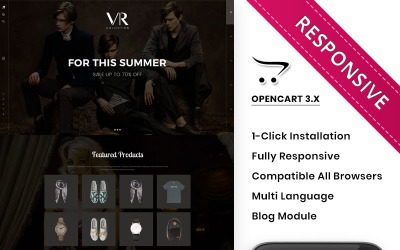 Modello OpenCart reattivo del negozio di moda della collezione VR