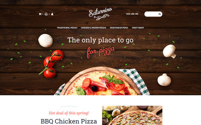 Saturnino - Szablon e-commerce Pizza MotoCMS