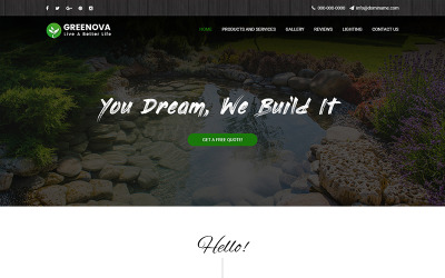 Tema PSD #82203 "Greenova - Landscaping Services PSD Template"