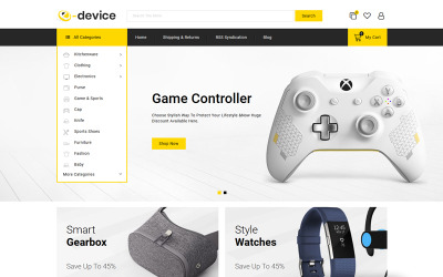 e-Device - Többcélú BigCommerce téma, amelyet Stencil üzemeltet