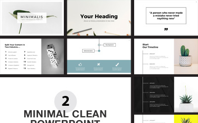 Minimalt presentationspaket PowerPoint-mall
