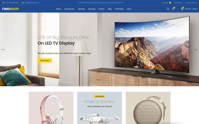 Responsivt Findshop - Sectioned Multipurpose Store Shopify-tema #82382