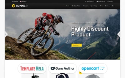 Runner - Sports Store OpenCart-sjabloon