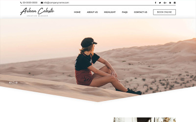 "Aileen Celeste - Personal Blog" modèle PSD #82418